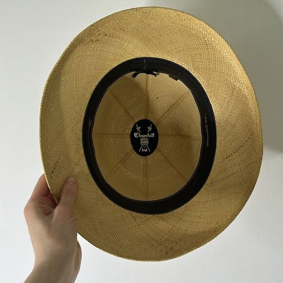 Vintage Churchill LTD 70s Straw Fedora - Picture 6 of 7